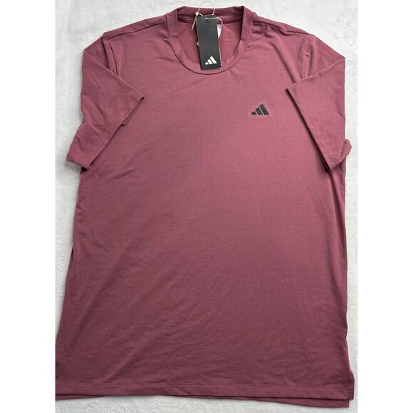 Adidas Men’s Medium SS Preloved Crimson Color Axis 3.0 T-Shirt NWTs - Picture 1 of 4